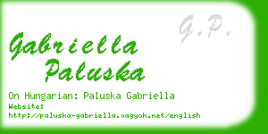 gabriella paluska business card